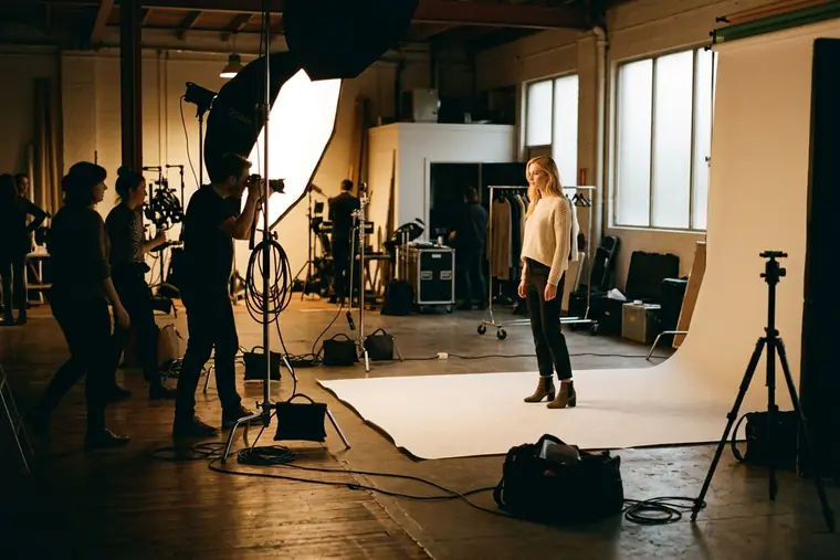 Behind the scenes of a Prime Face studio shoot